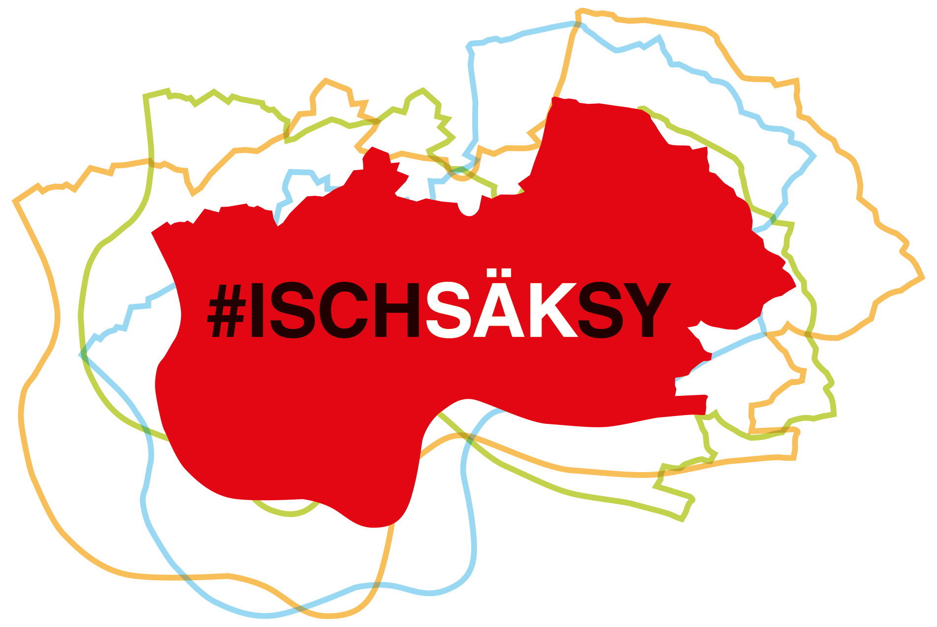 Umriss Stadt Bad Säckingen mit #ischsäksy